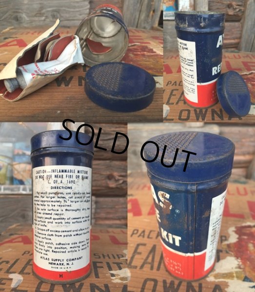 画像2: Vintage ATLAS Tube Repair Kit Can (MA160)  (2)
