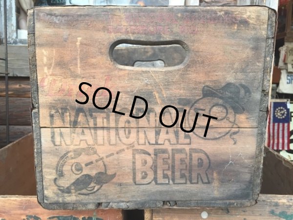 画像1: Vintage Wood Box National Beer (MA206)  (1)