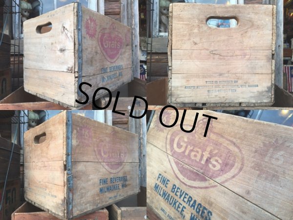 画像2: Vintage Wood Box Grafs Drink (MA207)  (2)