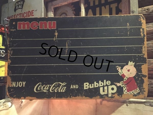 画像1: Vintage Coca Cola & Bubble Up Chalkboard Menue Sign (MA229) (1)