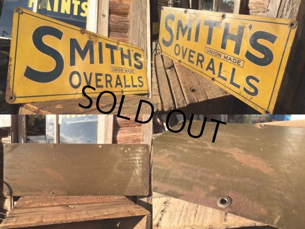 画像3: VINTAGE SMITH'S OVERALLS METAL SIGN (MA232) (3)