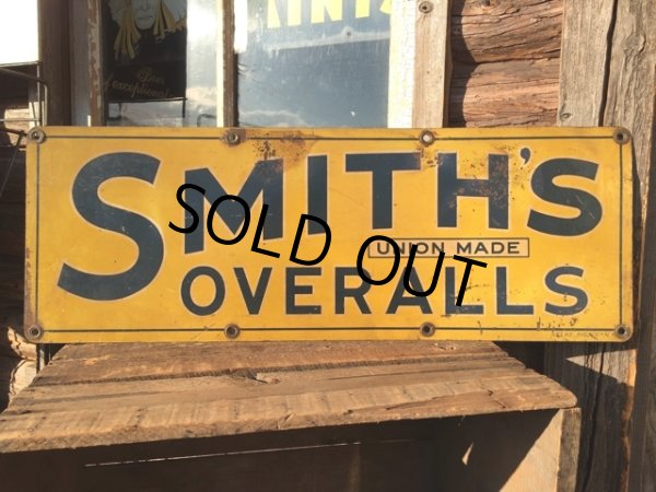 画像1: VINTAGE SMITH'S OVERALLS METAL SIGN (MA232) (1)