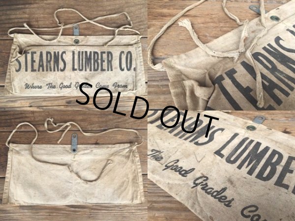 画像2: Vintage Carpenter Nail Apron / STEARNS LUMBER CO (DJ973) (2)