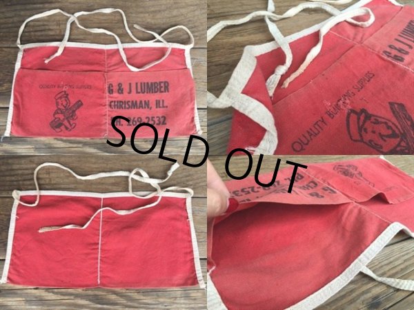 画像2: Vintage Carpenter Nail Apron / G&J LUMBER (DJ972) (2)