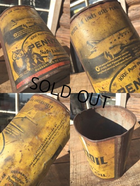 画像3: Vintage PENNZOIL 1 Quart Motor Oil Can (MA289)  (3)