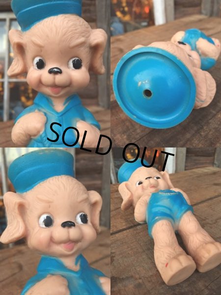 画像3: 50s Sun Rubber Sailor Dog Squeaky Doll (MA305) (3)