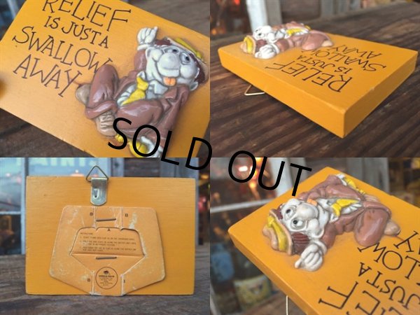 画像2: 70s Message Plate RELIEF IS... (MA303)  (2)