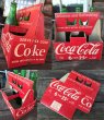 画像2: Vintage Soda 6-Pac bottles Cardboard carrying case / Coca Cola (DJ328) (2)