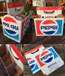 画像2: Vintage Soda 6-Pac bottles Cardboard carrying case / Pepsi (MA316) (2)