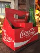 画像1: Vintage Soda 6-Pac bottles Cardboard carrying case / Coca Cola (DJ312) (1)