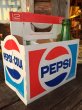 画像1: Vintage Soda 6-Pac bottles Cardboard carrying case / Pepsi (MA316) (1)