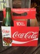 画像1: Vintage Soda 6-Pac bottles Cardboard carrying case / Coca Cola (DJ310) (1)