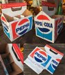 画像2: Vintage Soda 6-Pac bottles Cardboard carrying case / Pepsi (MA317) (2)