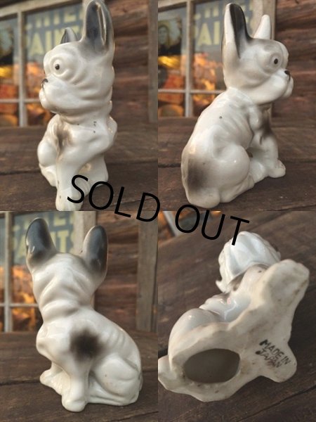画像2: 60s Vintage French Bulldog Ceramic Statue (MA340)  (2)