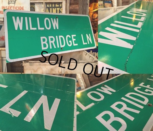 画像2: Vintage Road Sign WILLOW BRIDGE LN (MA349) (2)