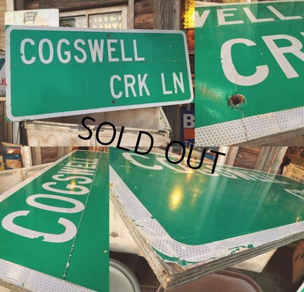 画像2: Vintage Road Sign COGSWELL CPK LN (MA348) (2)