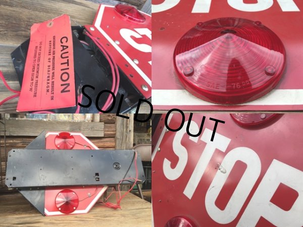 画像2: Vintage U.S.A School Bus Stop Sign （MA361） (2)