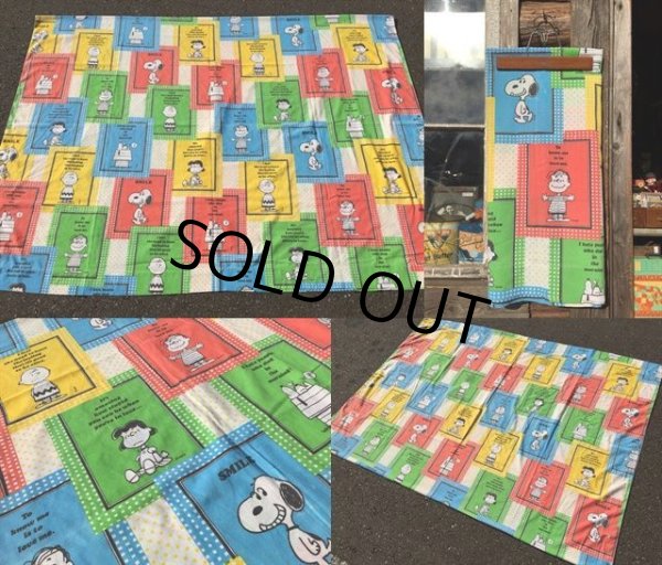 画像2: Vintage Snoopy Flat Sheet Patchwork (MA405) (2)
