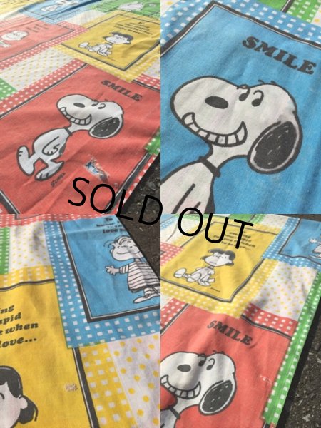 画像3: Vintage Snoopy Flat Sheet Patchwork (MA405) (3)