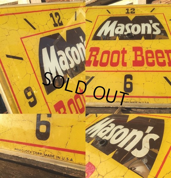 画像2: Junk Sale Vintage MASON'S ROOT BEER Pam Clock Sign (MA413)  (2)