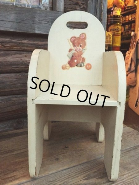 画像1: Vintage Kids Chair Bear&Lam (MA401） (1)