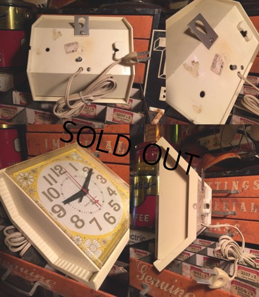 画像3: Vintage GE Kitchen Wall Clock Flower (MA443) (3)