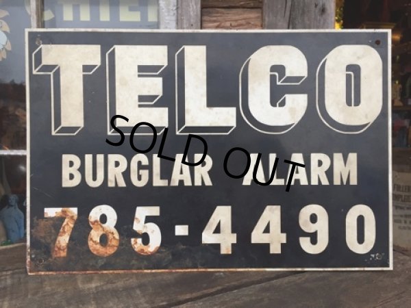 画像1: Vintage Telco Burglar Alarm Metal Sign (MA447) (1)