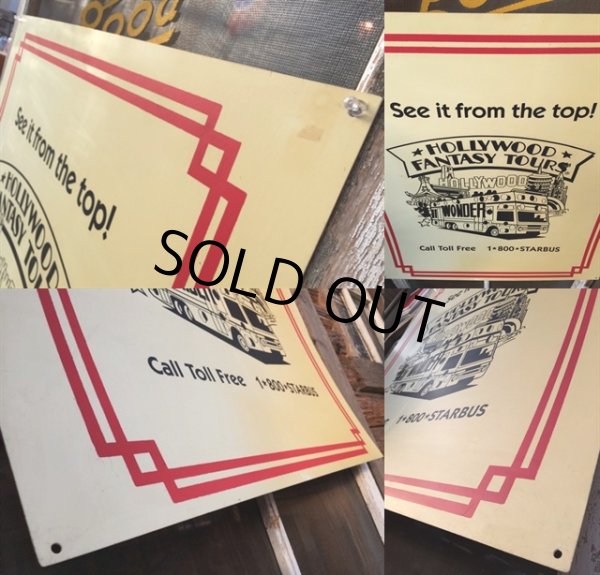 画像2: Vintage Star Bus Hollywood Fantasy Tours Sign (MA476)  (2)