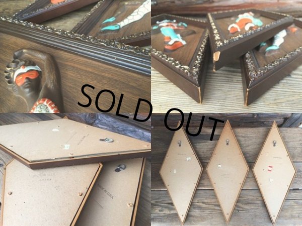 画像3: 50s Vintage Burwood Harlequin Wall Deco Set (MA483) (3)