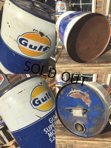 画像3: Vintage Gulf 5GL Motor Gas/Oil Can (MA417)  (3)