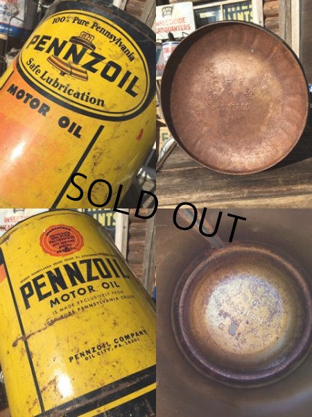 画像3: Vintage Pennzoil 5GL Motor Gas/Oil Can (MA416)  (3)