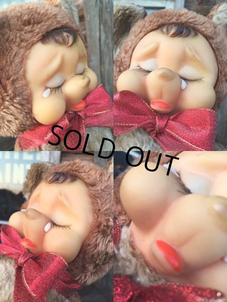 画像3: Vintage Rushton Rubber Face Doll Crying Bear (MA497) (3)