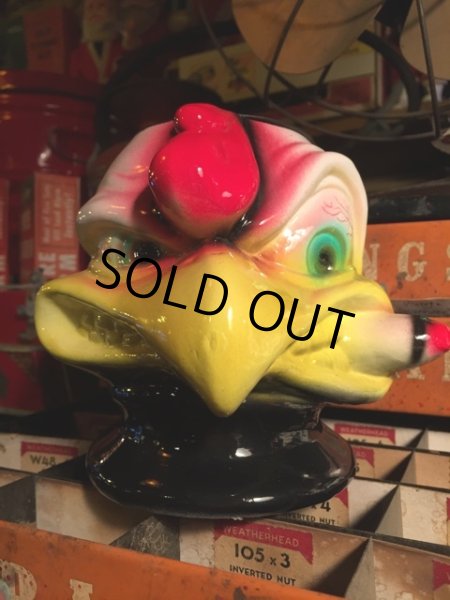 画像1: Vintage Ceramic Holder Angry Chicken (MA499) (1)