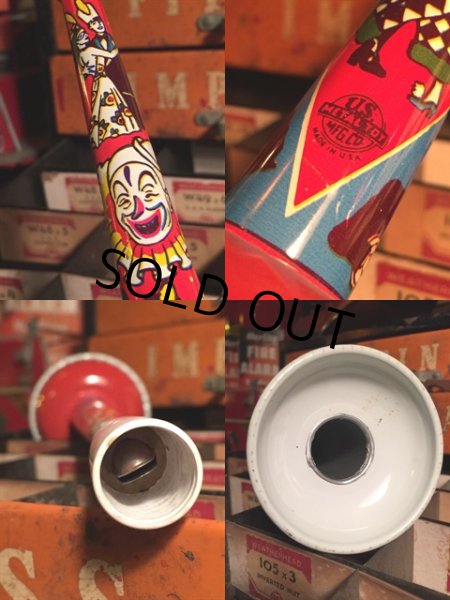 画像2: 50s Vintage US Metal Toy MFG Co Party Horn Clown (MA502) (2)