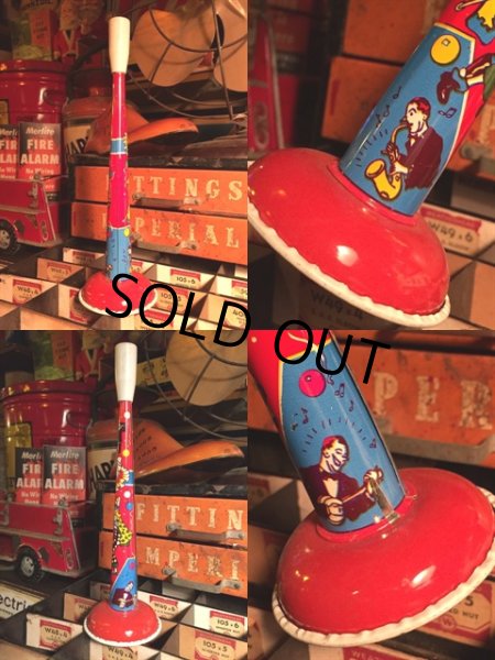 画像3: 50s Vintage US Metal Toy MFG Co Party Horn Clown (MA502) (3)