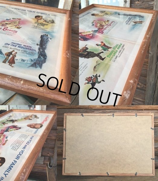 画像2: Vintage Walt Disney AD Poster W/Frame (MA506) (2)