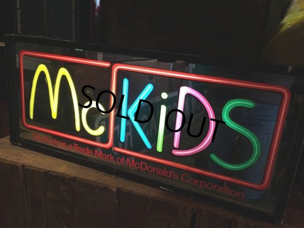 画像1: Vintage Mc KiDS Lighted Sign （MA508） (1)