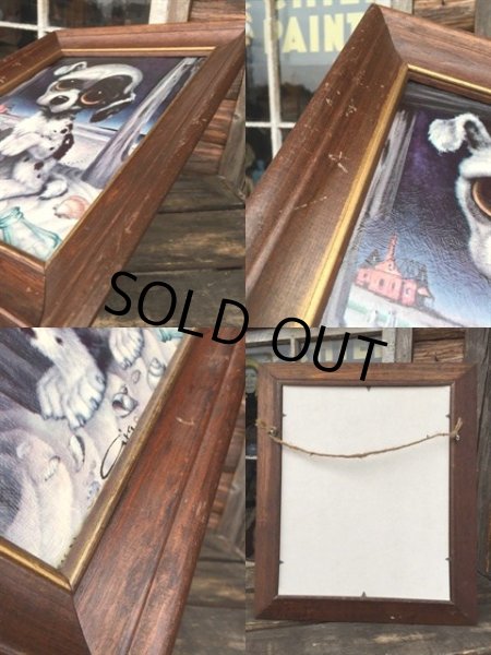 画像3: 60s GIG Vintage Big Eyes Dog Art Wall Decor (MA541) (3)