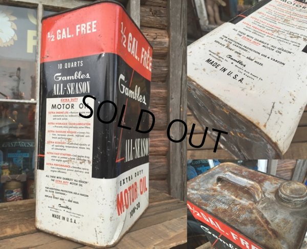 画像3: Vintage Gambles Motor Oil Can 2 1/2 GL (MA546)  (3)