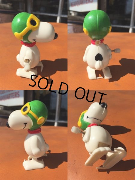 画像2: SALE 70s Vintage Snoopy Frying Ace Wind Up Aviva (MA559)  (2)
