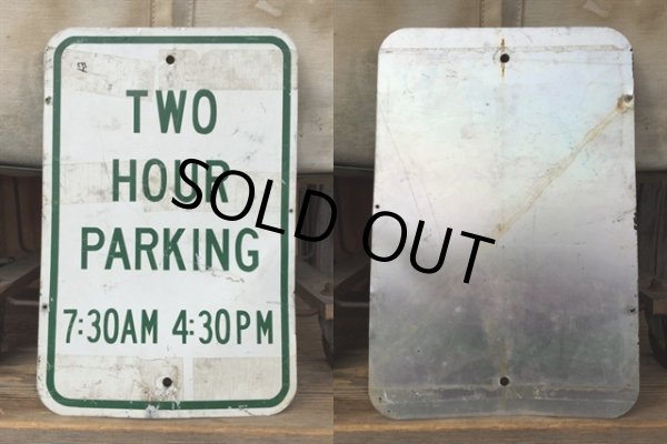 画像3: Vintage Road Sign TWO HOUR PARKING (MA560)  (3)