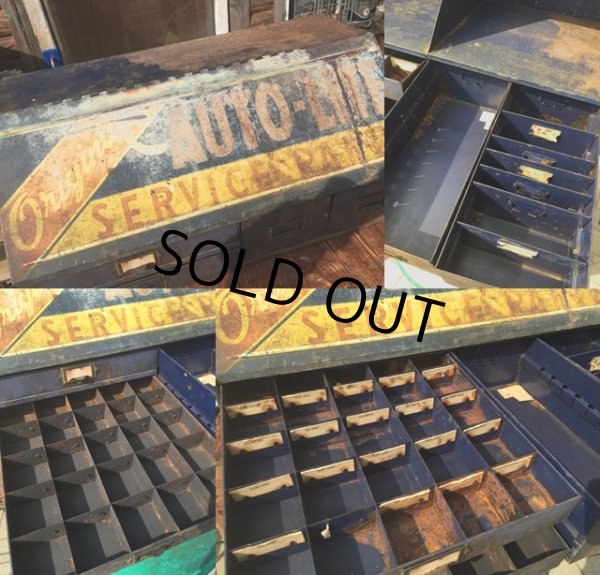 画像3: 50s Vintage Auto-Lite Service Parts Toolbox Cabinet (MA562)  (3)