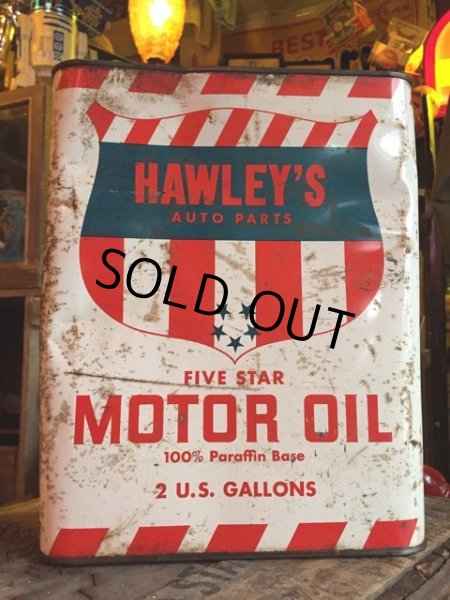 画像2: Vintage HAWLEY'S Motor Oil Can 2GL (MA590) (2)