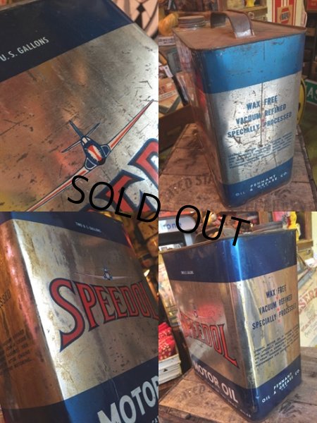 画像2: Vintage SPEEDOL Motor Oil Can 2GL (MA597) (2)