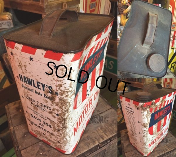 画像3: Vintage HAWLEY'S Motor Oil Can 2GL (MA590) (3)
