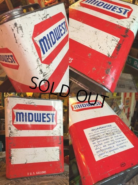 画像3: Vintage MIDWEST Motor Oil Can 2GL (MA594) (3)