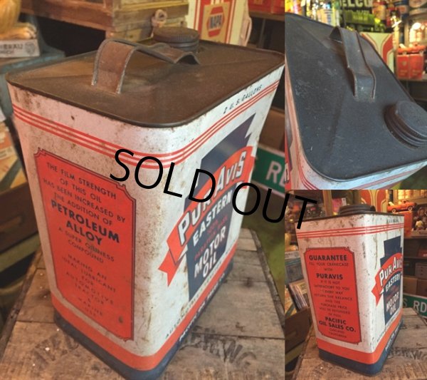 画像3: Vintage PUR AVIS Motor Oil Can 2GL (MA591) (3)
