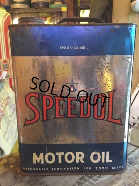 画像1: Vintage SPEEDOL Motor Oil Can 2GL (MA597) (1)