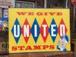 画像1: Vintage United Stamps Flange Sign (MA601) (1)