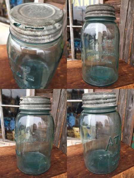 画像2: Vintage Atlas Strong Shoulder Masons Glass Jar (MA610) (2)